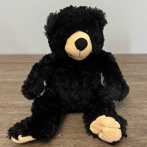 Black Bear Plush Stuffed Animal Shaggy Soft Teddy Bear Forest Wildlife